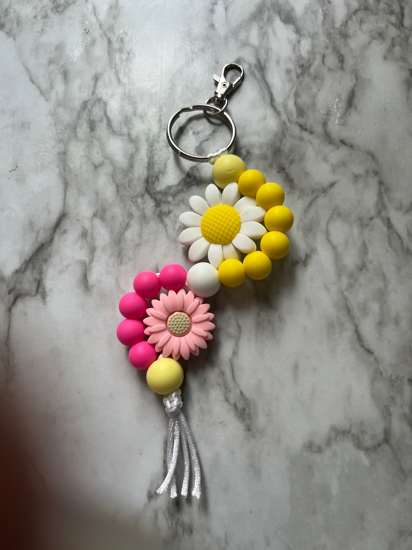 Double flower keychain